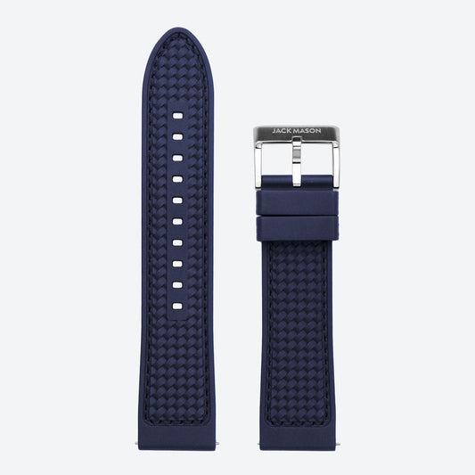 22mm Navy Textured Rubber Strap
