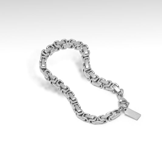 Bracelet en Argent Thomas & George Square avec Boucle Élégante