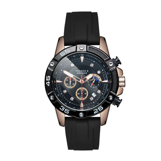 몽블랑 Thomas & George 시계 - 마드리드 블랙과 로즈 골드 에디션