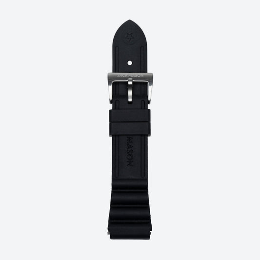22mm Black Rubber strap