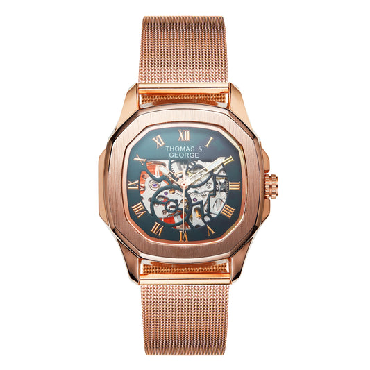 Montre Skeleton Automatique - Édition Rose Gold Berlin