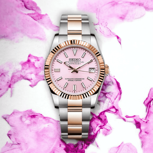 Seiko Mod Datejust Baby Pink