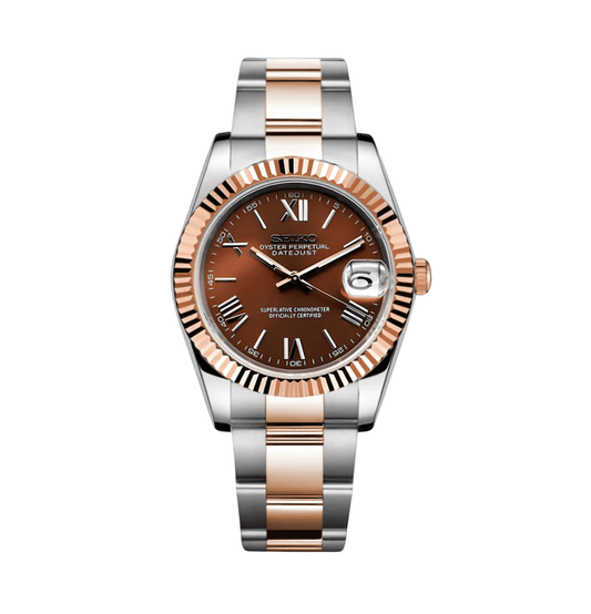 Seiko Mod Datejust Chocolate Roman