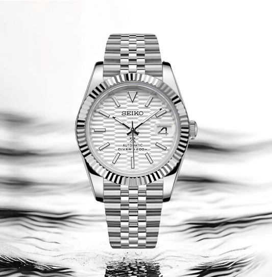 Seiko Mod Datejust Classic White