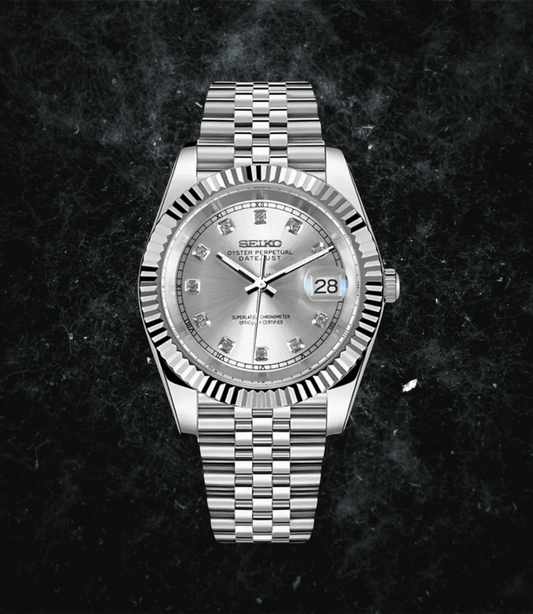 Seiko Mod Datejust Gem Silver