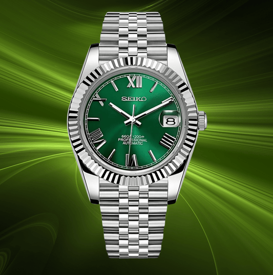 Seiko Mod Datejust Green Roman