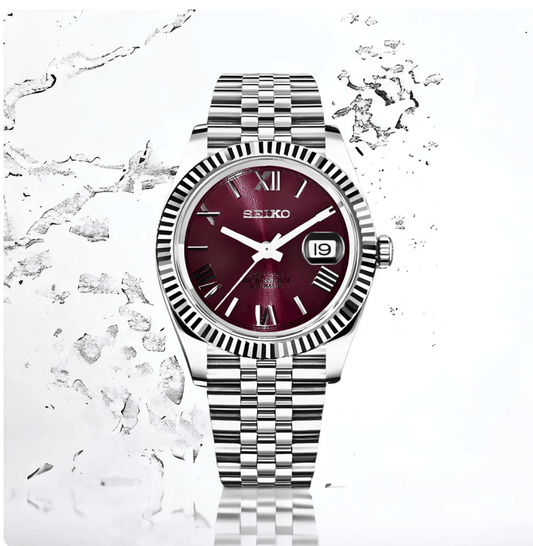 Seiko Mod Datejust Roman Purple