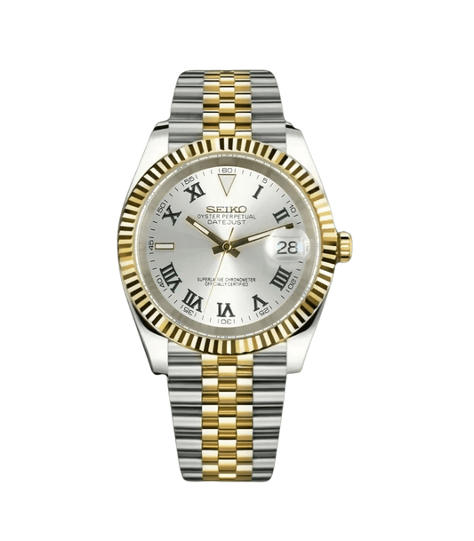 Seiko Mod Datejust Two-Tone Wimbledon