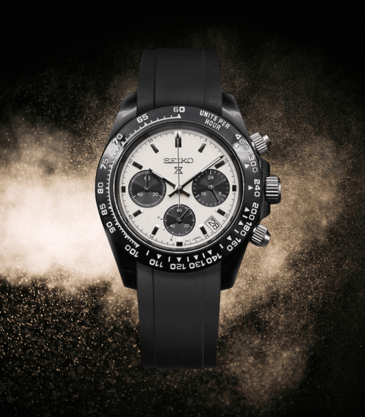 Seiko Mod Daytona All Black Speed Timer Panda