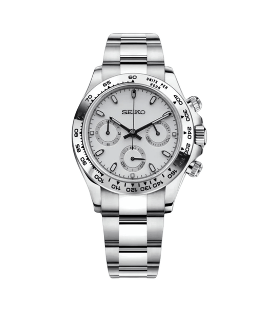 Seiko Mod Daytona Ceramic White