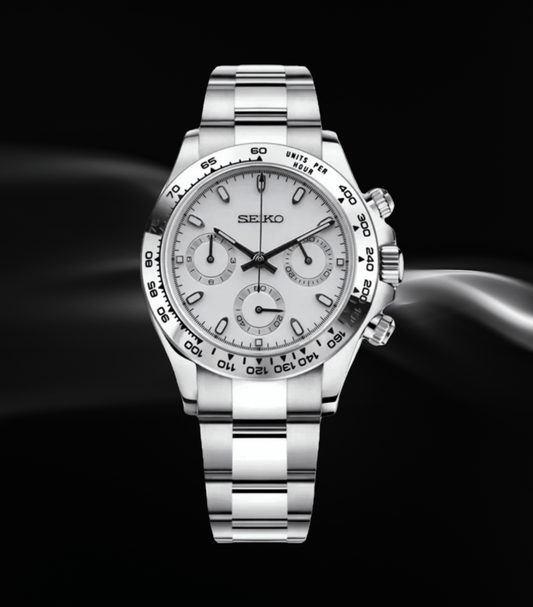 Seiko Mod Daytona Ceramic White