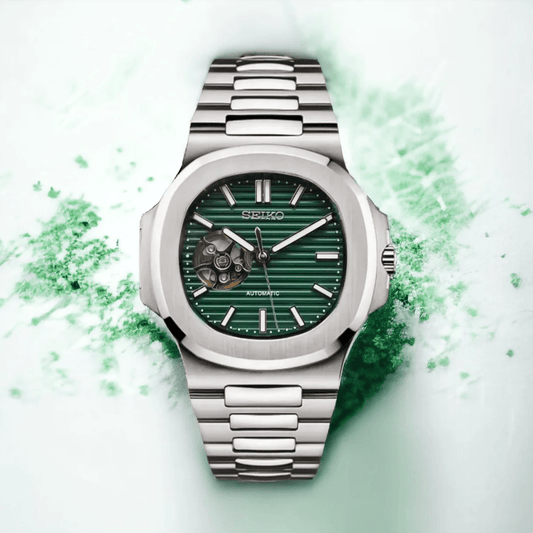 Seiko Mod Nautilus (Open Heart) Green