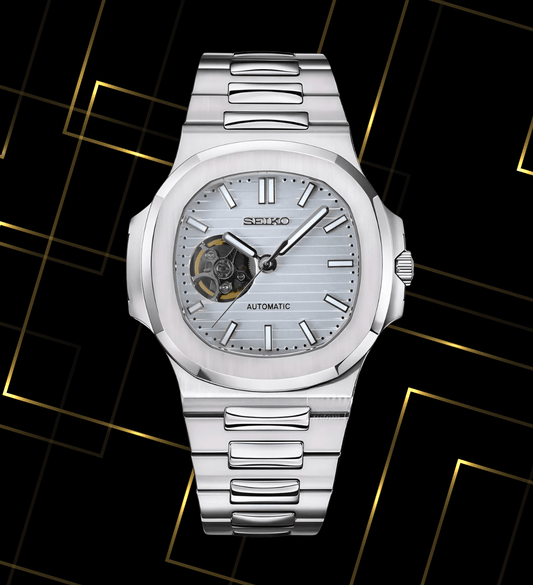 Seiko Mod Nautilus (Open Heart) White