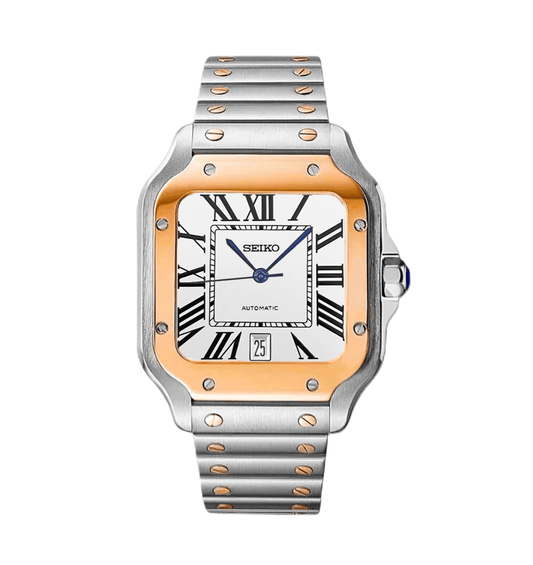 Seiko Mod Santos Date Two-tone Rose Gold