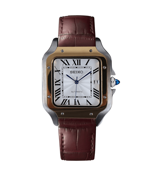 Seiko Mod Santos Two-Tone Brown
