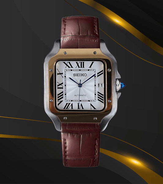 Seiko Mod Santos Two-Tone Brown