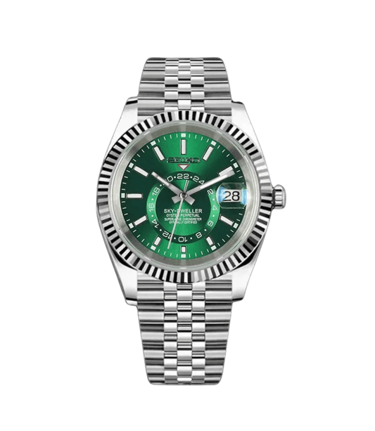 Seiko Mod Sky-Dweller Crystal Green
