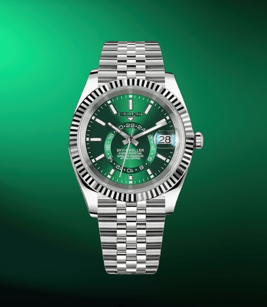 Seiko Mod Sky-Dweller Crystal Green
