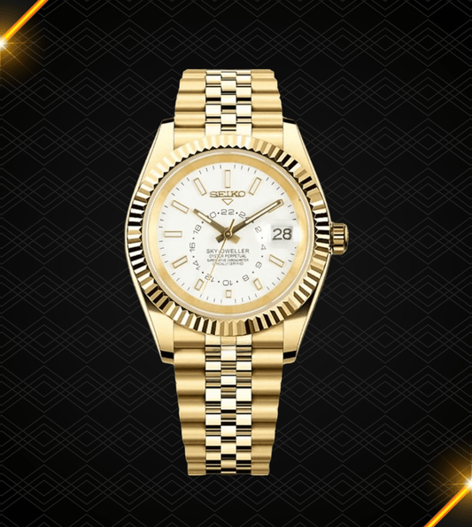 Seiko Mod Sky-Dweller White Gold