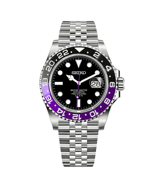 Seiko Mod Submariner Purple Black