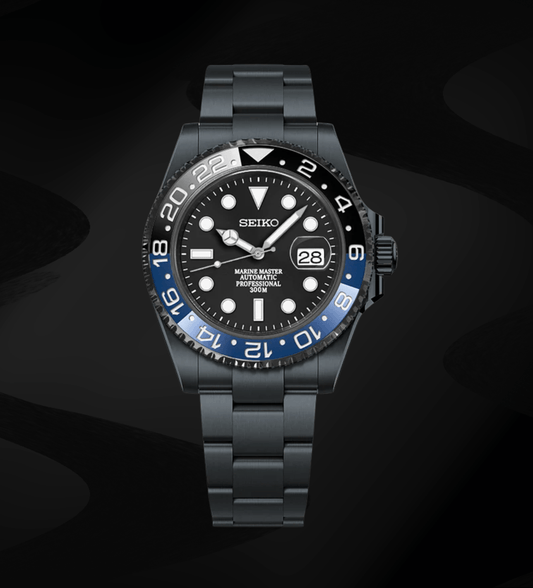 Seiko Mod Submariner Stealth Batman